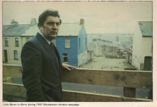 John Hume in Derry during 1983 election campaign. Photo: Derek Speirs.